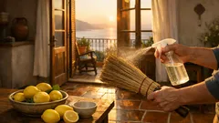 Το τρικ με νερό και λεμόνι στη σκούπα που μειώνει τη σκόνη στο σκούπισμα